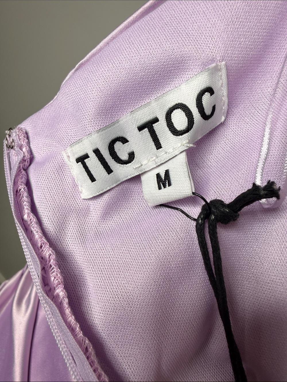 Satin Ruched Corset Mini Dress in Lilac - Picture 9 of 9
